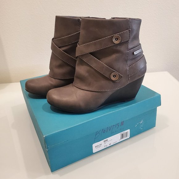 Blowfish Shoes - Blowfish Grey Wedge Boots